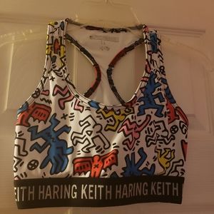 Keith Haring style sports bra